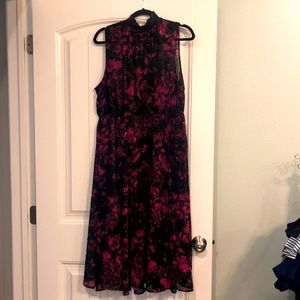 Torrid Midi Clip Dot Mock Neck Dress w/Pockets Size 2